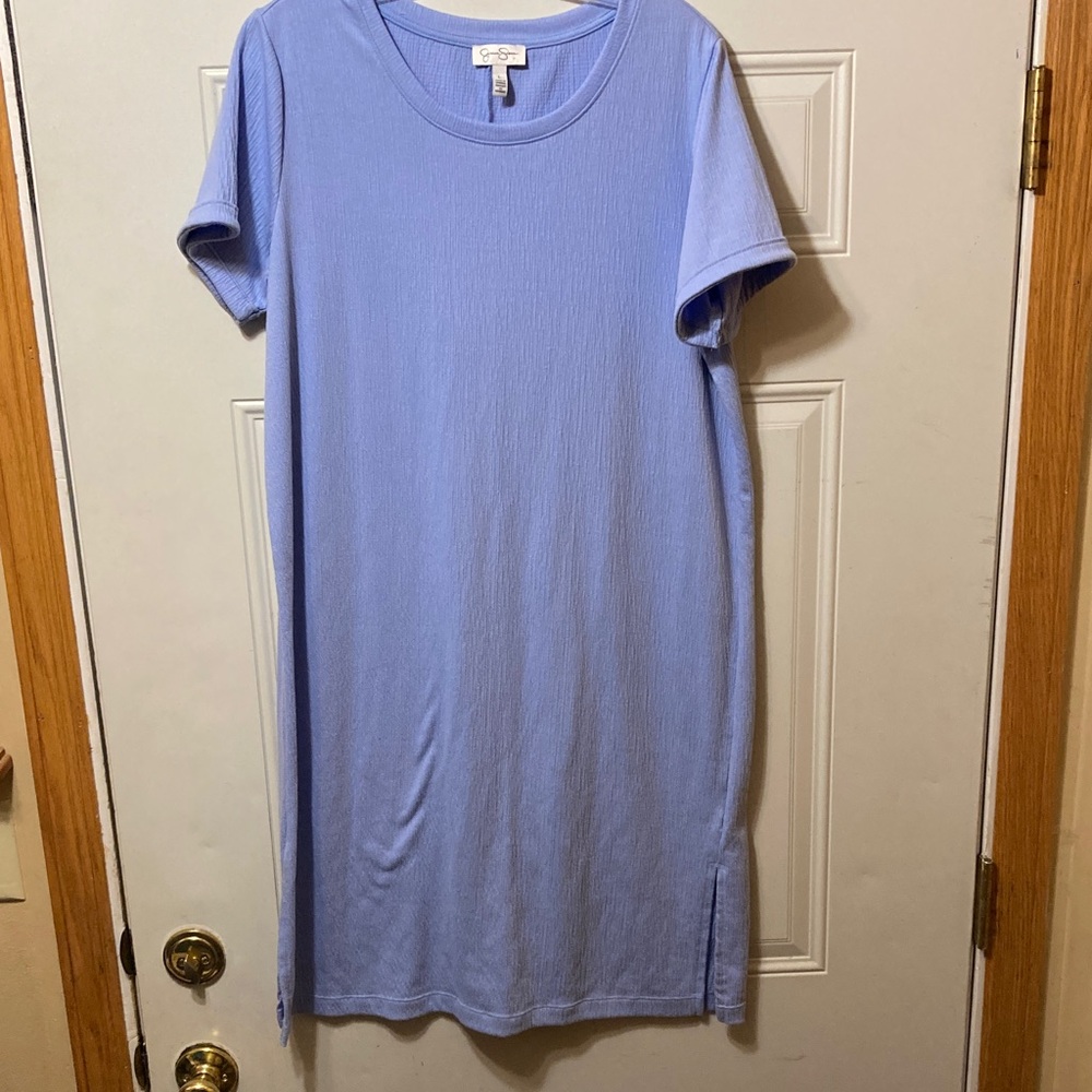 Jessica Simpson Casual Blue T-Shirt Dress L